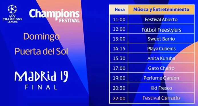 Gato Charro toma parte en el festival organizado por la UEFA con motivo de la Final de la Liga de...