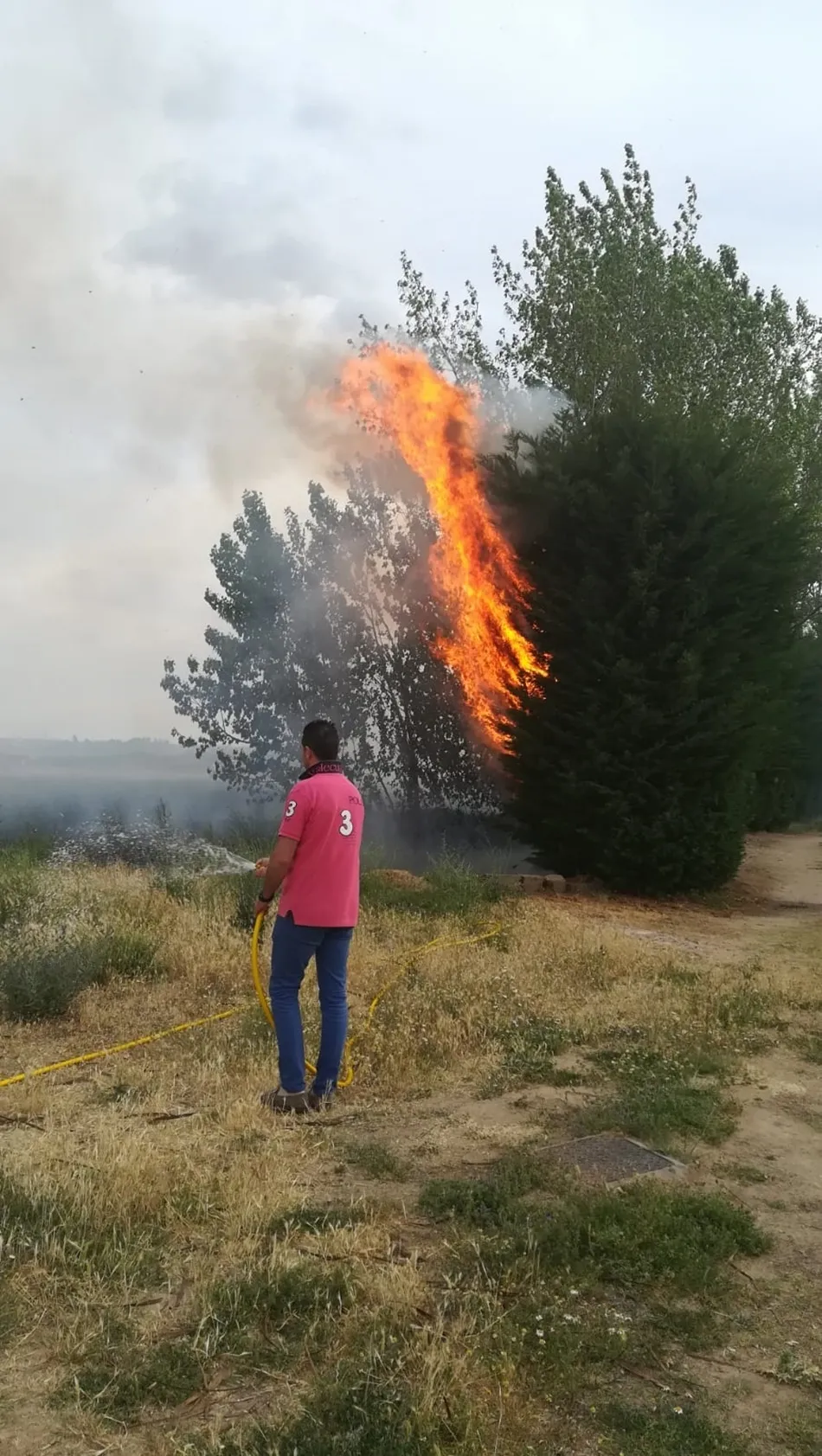 Foto 9 - Bomberos y vecinos extinguen un incendio en Cordovilla