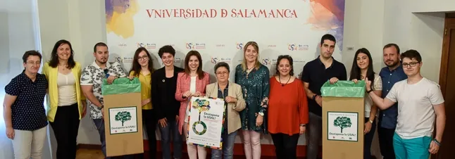 Impulsores de la campaña de recogida de tapones / USAL