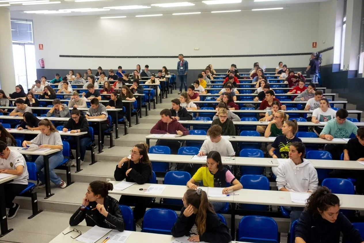 Una clase en la Universidad de la Rioja