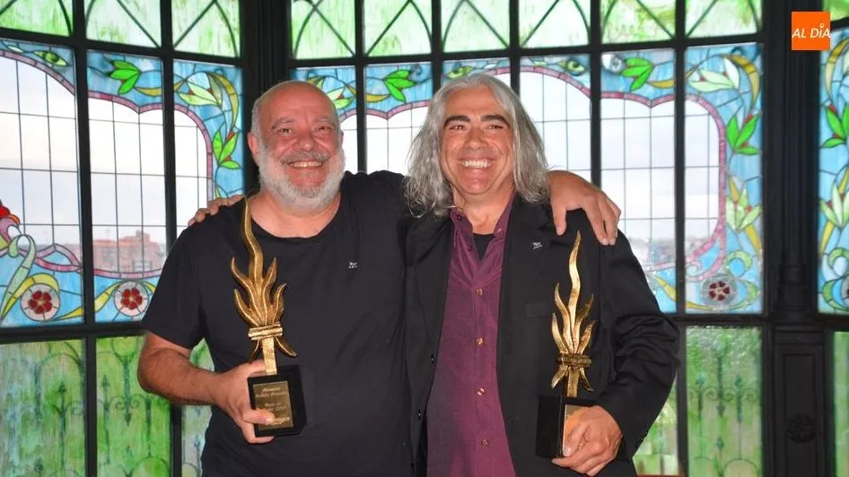Josetxu Morán y Fernando Saldaña, actores homenajeados por la Asociación de Amigos del Museo Casa Lis. Foto de Lydia González