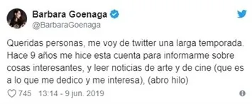 Foto 2 - B&aacute;rbara Goenaga abandona Twitter tras los ataques de una feminista por estar casada con Borja...