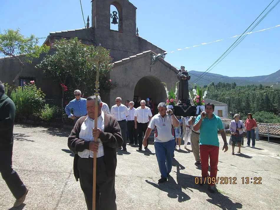 Una acordeonista anima la celebración de San Antonio en Vegas de Domingo Rey  