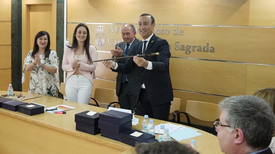 Pedro Samuel Martín, en el pleno de investidura del Ayuntamiento de Carbajosa de la Sagrada.