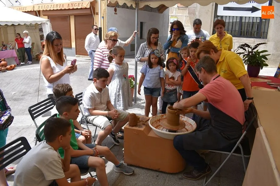 Cesar Rodríguez durante la demostración de la Feria de San Antonio