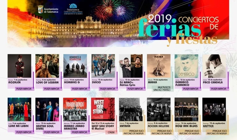 Foto 2 - Rozalen, Hombres G, Love of Lesbian, Dvicio, Demarco o Marea actuar&aacute;n en las Fiestas de Salamanca