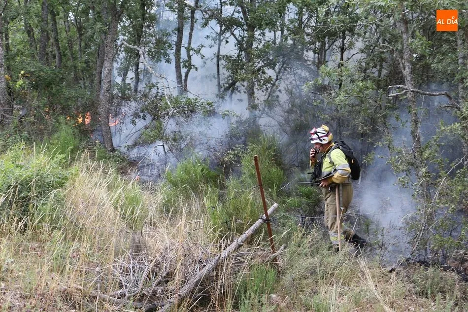 Foto 8 - Declarado un incendio con dos focos en San Esteban de la Sierra