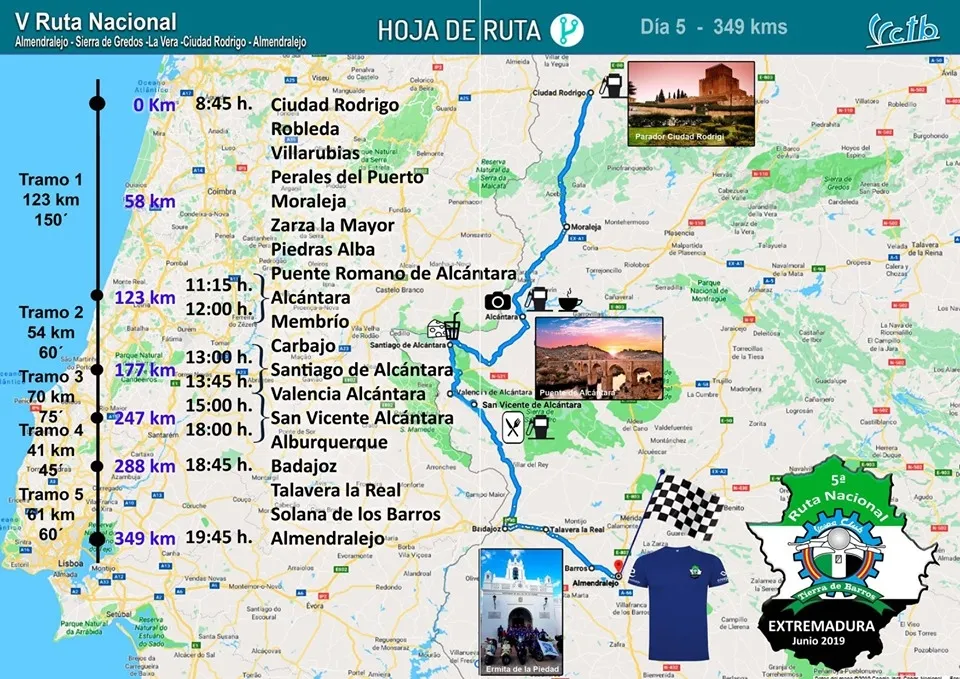 Foto 2 - El fin de semana recalar&aacute; en Mir&oacute;briga la V Ruta Nacional del Vespa Club Tierra de Barros  