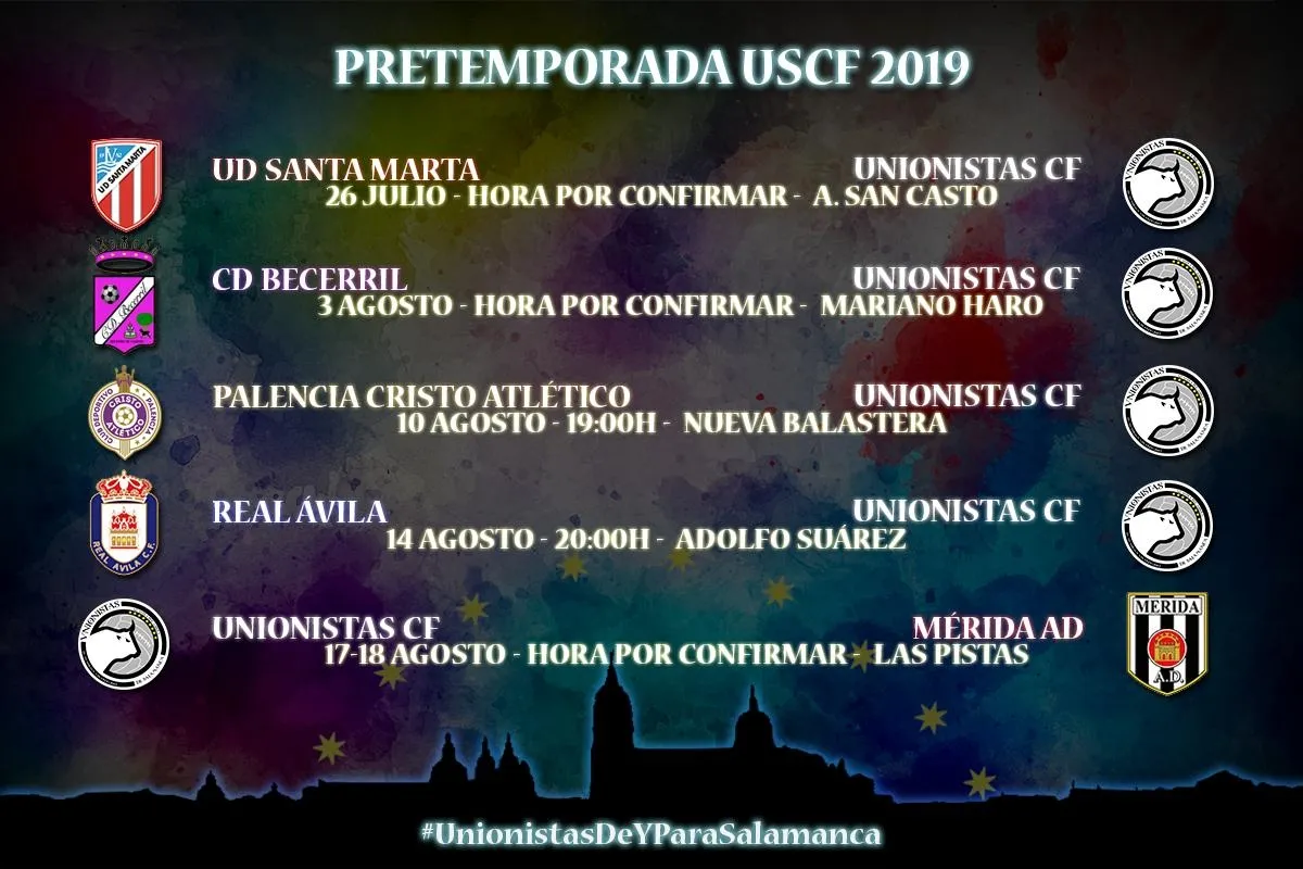 Lista de partido de Unionistas / @UnionistasCF