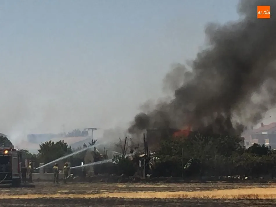 Foto 10 - Un incendio de gran envergadura quema varios huertos familiares en el pol&iacute;gono El Inestal de...