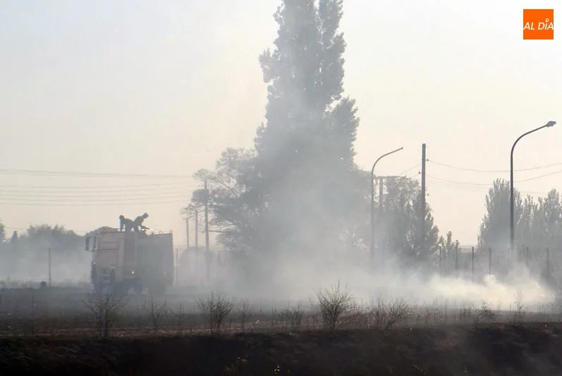 Foto 11 - Complicado incendio junto a la estaci&oacute;n de tren de Pe&ntilde;aranda