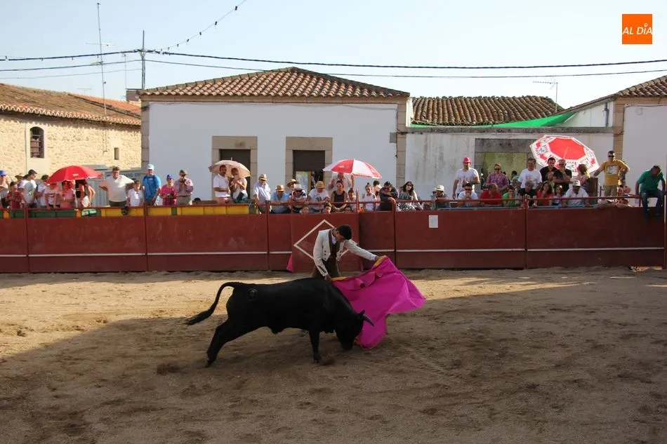Foto 5 - Calor y buen ambiente en la clase pr&aacute;ctica con alumnos de la escuela de Tauromaquia en Bogajo  