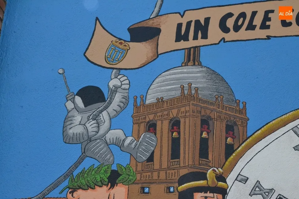 Foto 9 - As&iacute; luce el gran mural hist&oacute;rico creado este curso en el Colegio San Francisco  