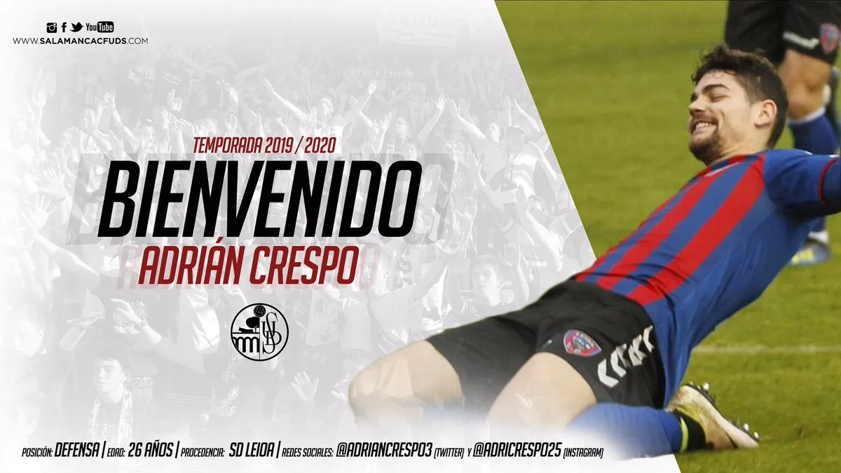 Adrián Crespo es nuevo jugador del Salamanca UDS