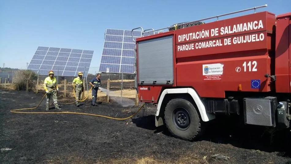 Bomberos de Guijuelo en una de sus actuaciones
