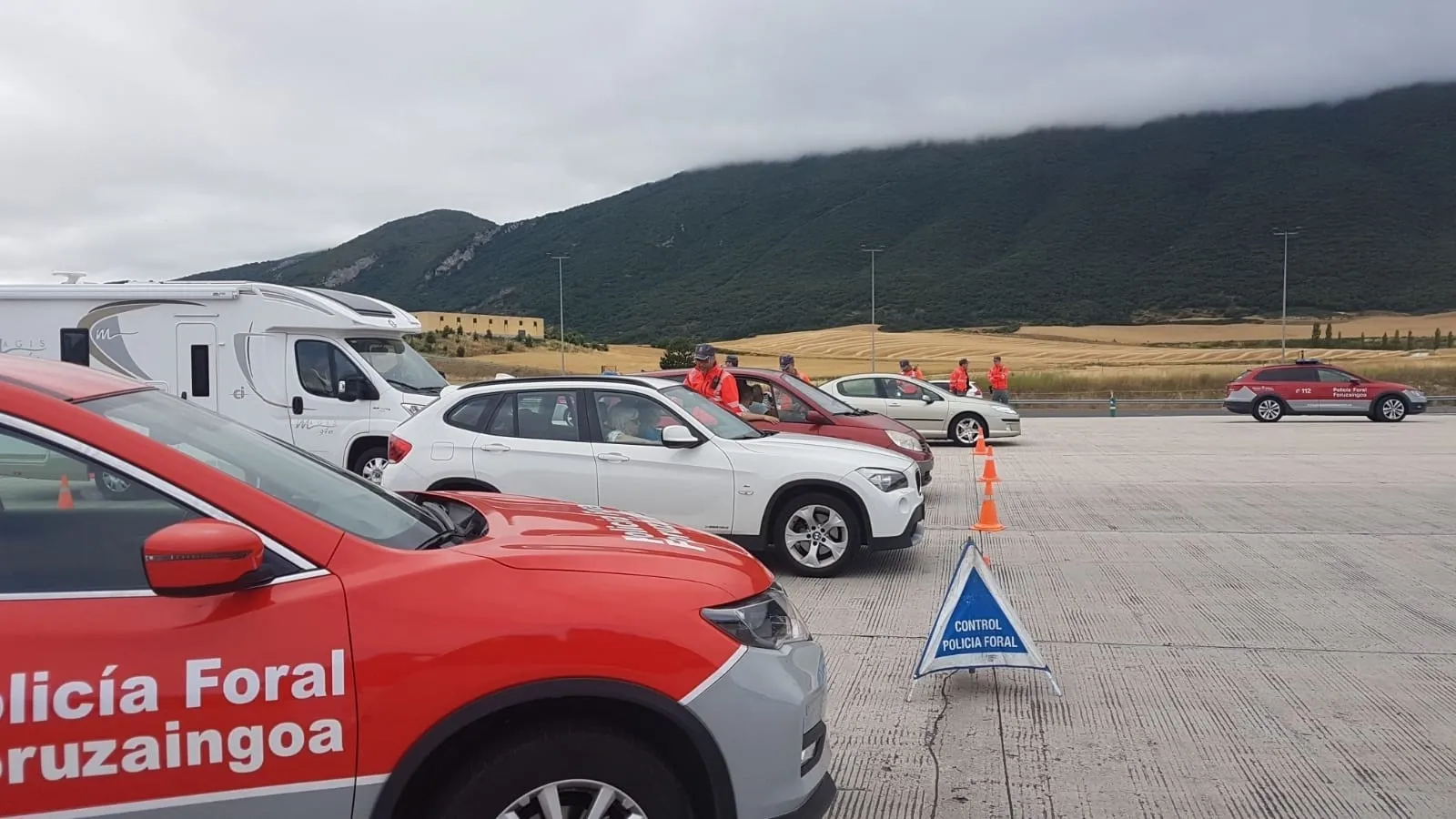 Control de la Policía Foral de Navarra / Europa Press