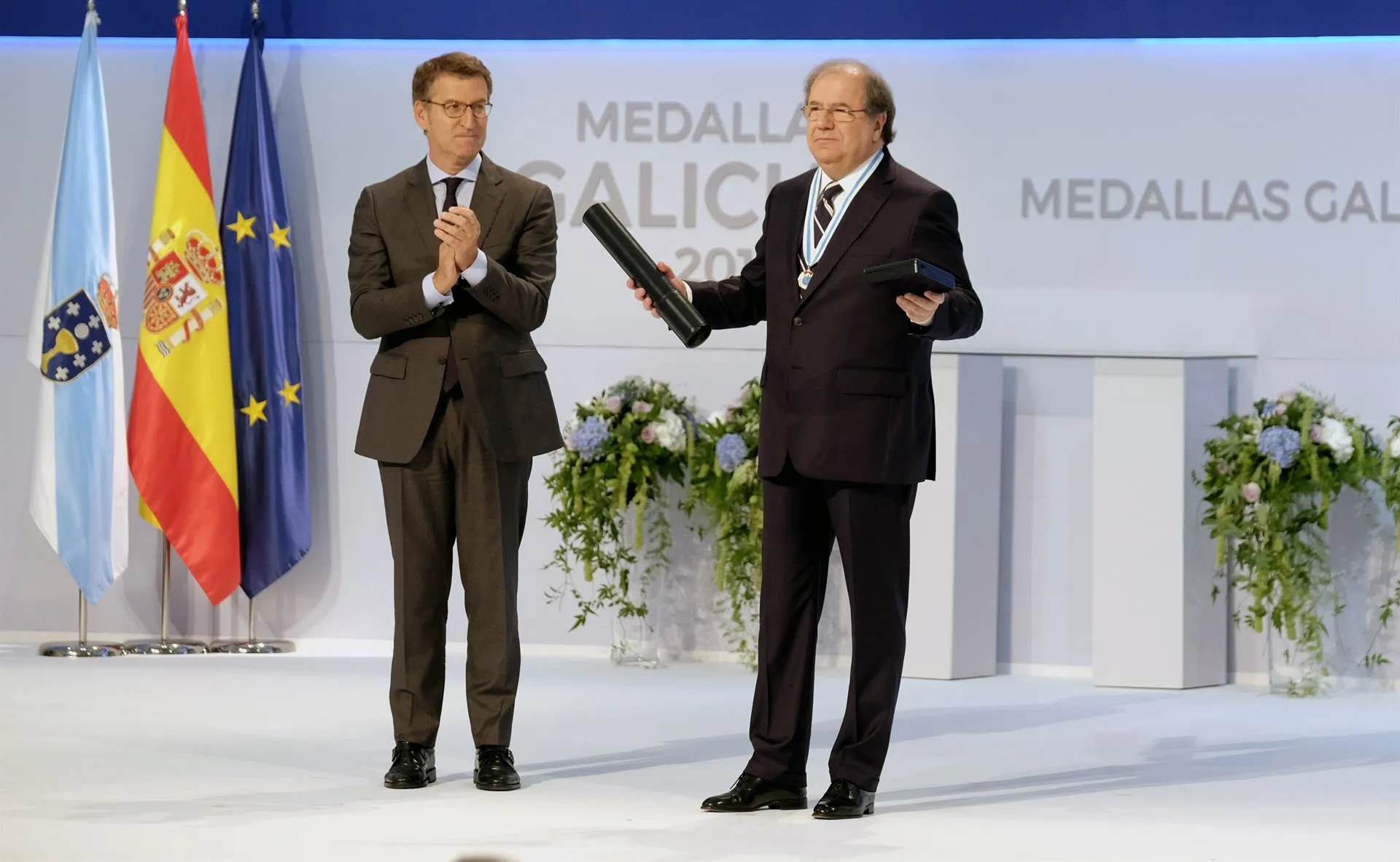 Herrera durante la entrega de las Medallas de Oro de Galicia / JCYL
