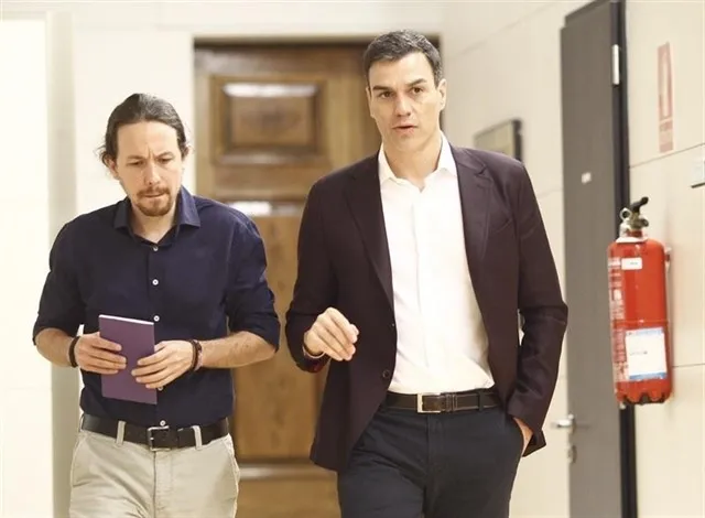 Pablo Iglesias y Pedro Sánchez / Europa Press