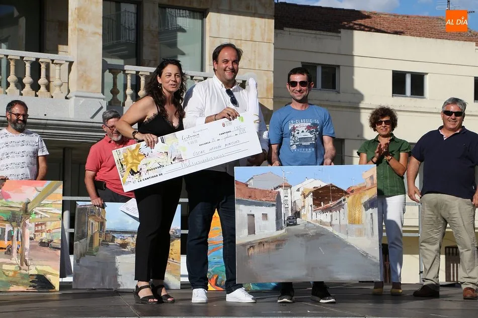 Foto 9 - &Oacute;scar Herr&aacute;n gana el Certamen de Pintura R&aacute;pida de Guijuelo