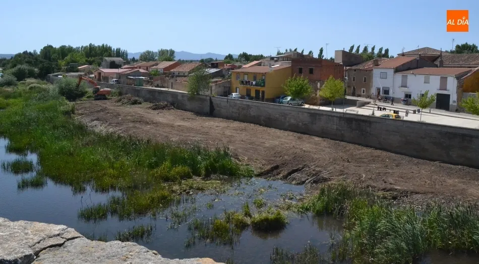 Foto 6 - En marcha una operaci&oacute;n de limpieza de la ribera del &Aacute;gueda anexa al muro de contenci&oacute;n del...