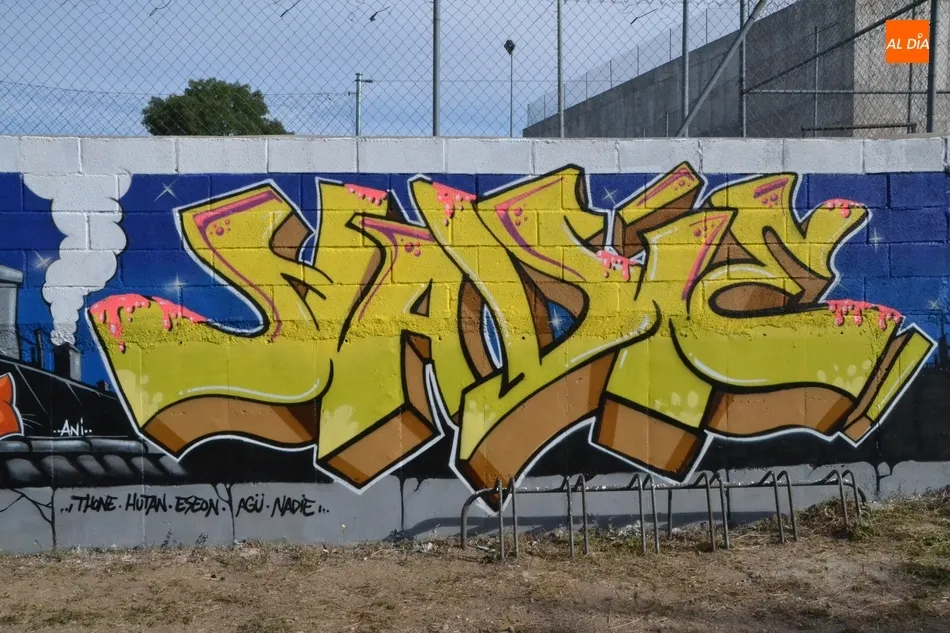 Foto 6 - El parque de la parte trasera del Valle de San Mart&iacute;n tambi&eacute;n estrena un gran grafiti  
