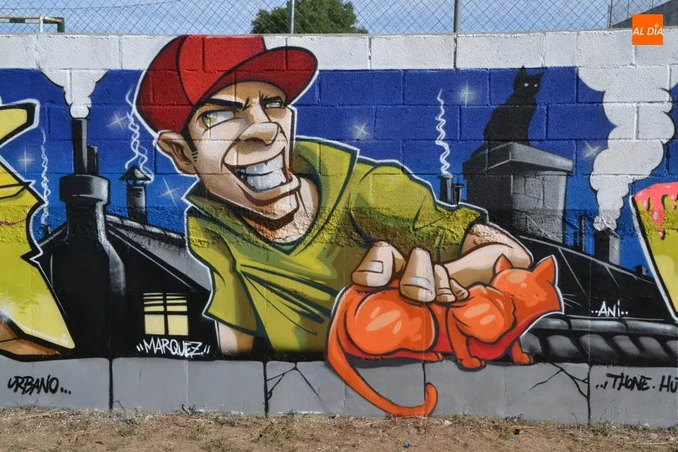 El parque de la parte trasera del Valle de San Martín también estrena un gran grafiti  