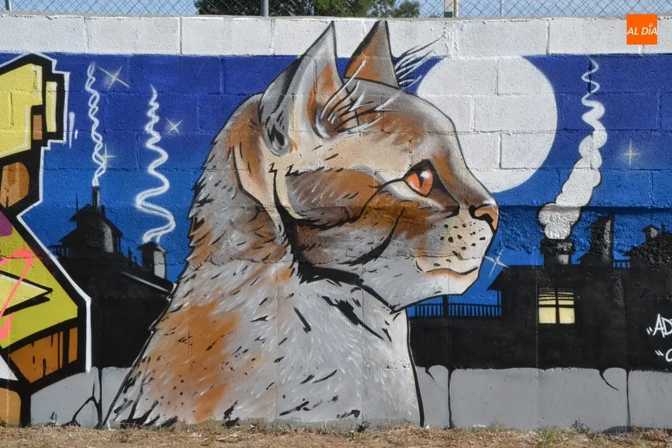 Foto 2 - El parque de la parte trasera del Valle de San Mart&iacute;n tambi&eacute;n estrena un gran grafiti  