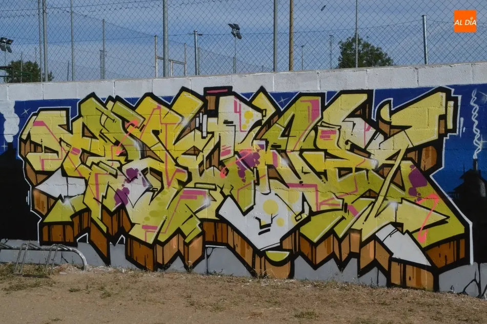 Foto 3 - El parque de la parte trasera del Valle de San Mart&iacute;n tambi&eacute;n estrena un gran grafiti  