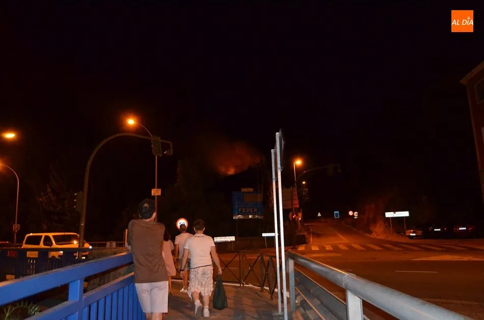 Foto 2 - Virulento incendio intencionado en la carretera de El Casta&ntilde;ar a Candelario