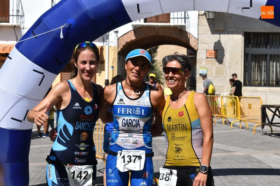 El podium de la categoría femenina, encabezado por María José García