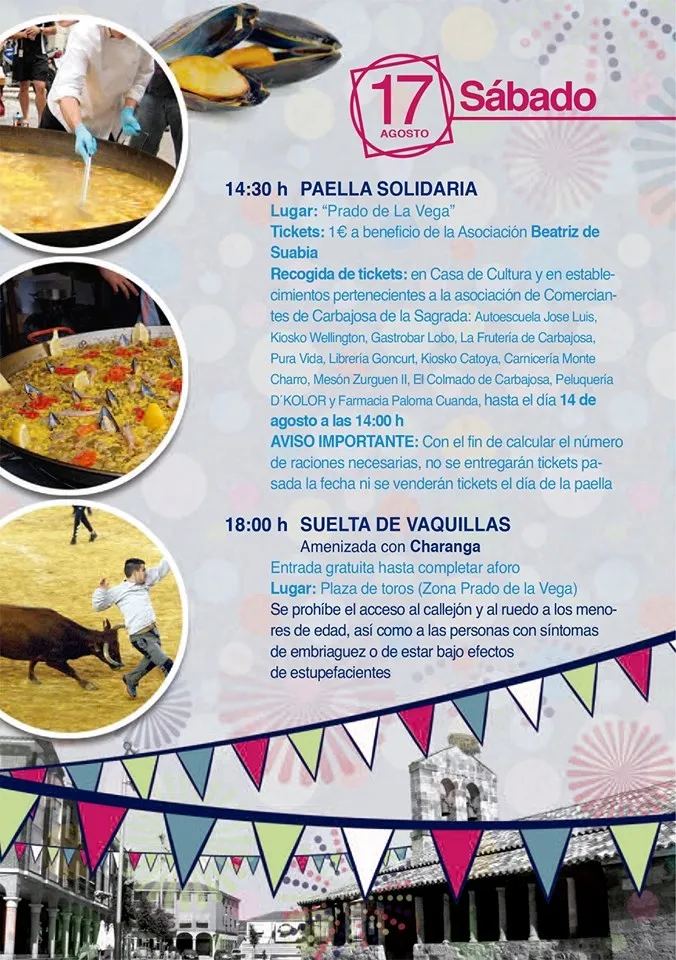 Foto 2 - Las fiestas de San Roque de Carbajosa incluyen m&aacute;s de 60 actividades y destacadas novedades &nbsp;