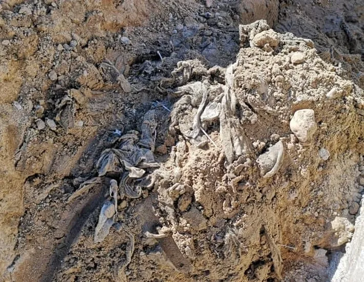 Desechos acumulados en las tuberías de desagüe | Foto: Ayuntamiento de Villoria