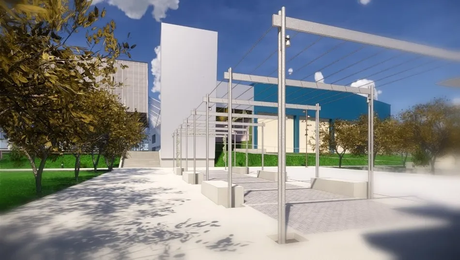 Recreación del aspecto que tendrá este complejo deportivo en Tejares