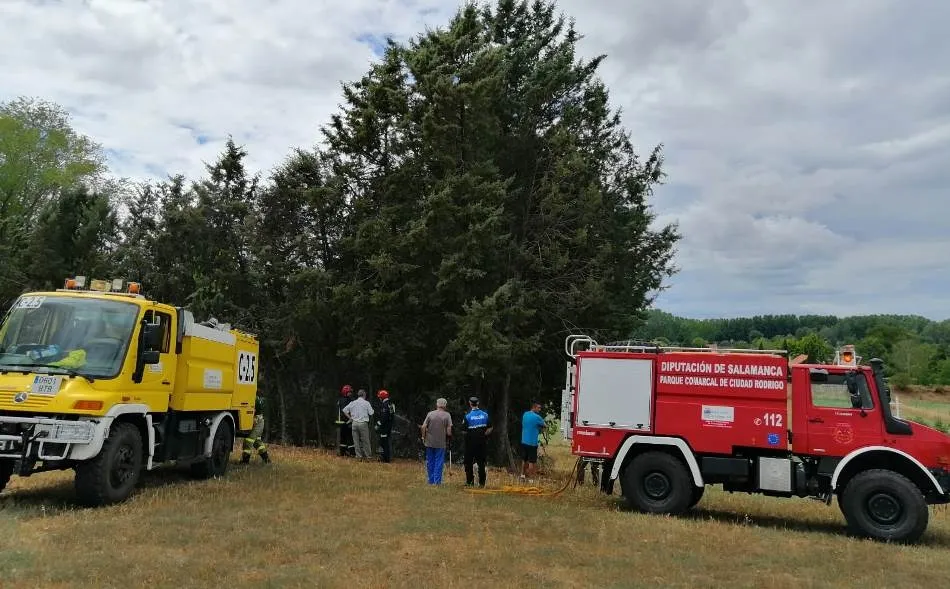 Foto 10 - Un fuego declarado en las Huertas de Santa Cruz se queda cerca de varias viviendas  