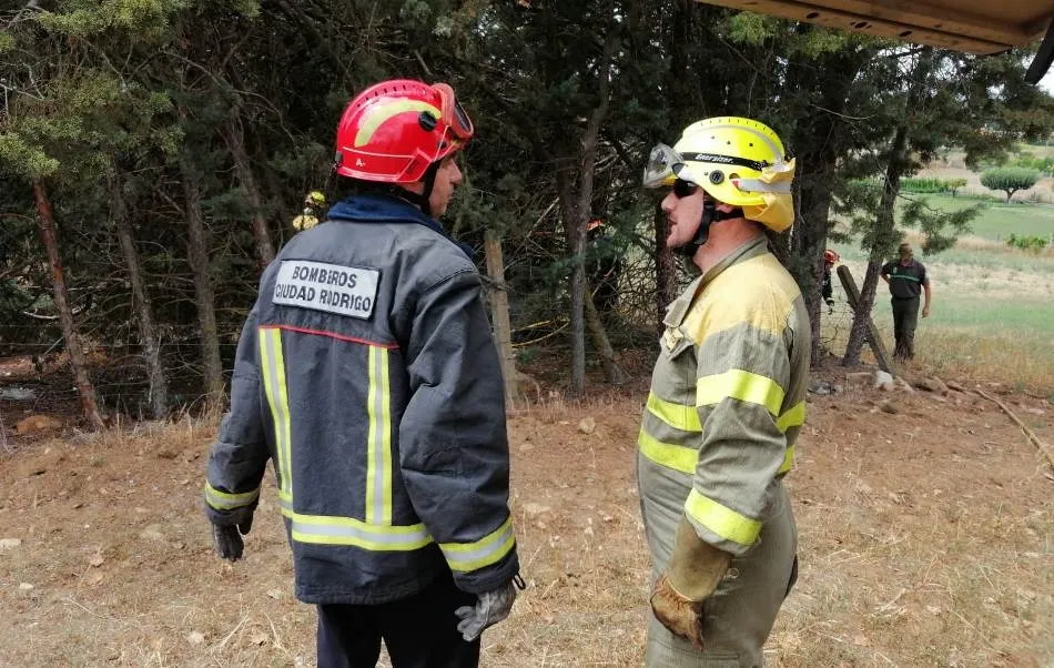 Foto 4 - Un fuego declarado en las Huertas de Santa Cruz se queda cerca de varias viviendas  