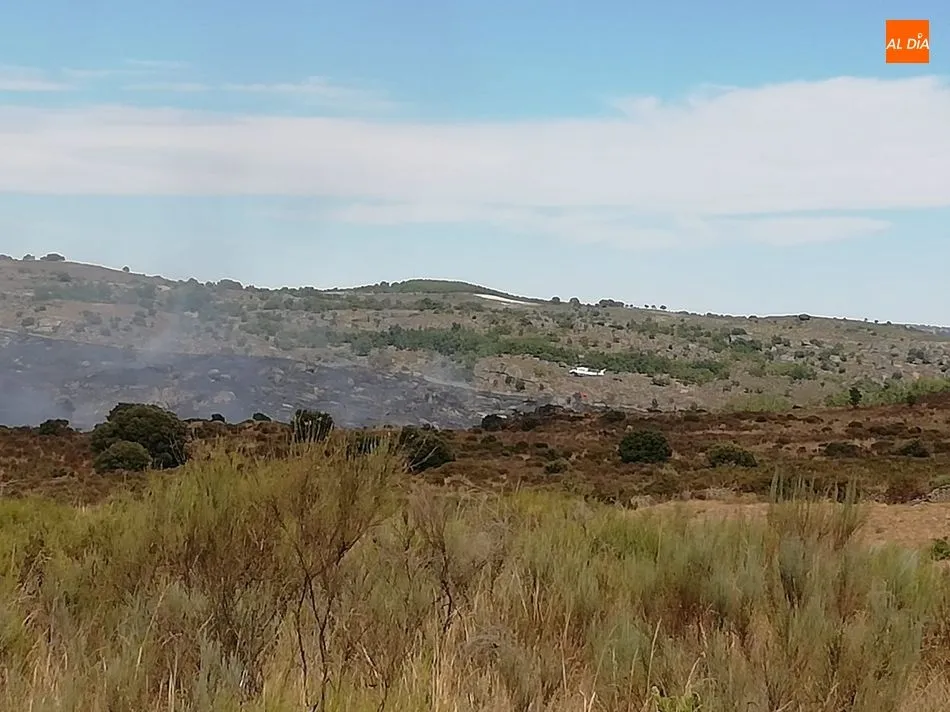 Foto 5 - Controlado el incendio forestal de Saldeana y Barruecopardo que ha calcinado unas 170 hect&aacute;reas  