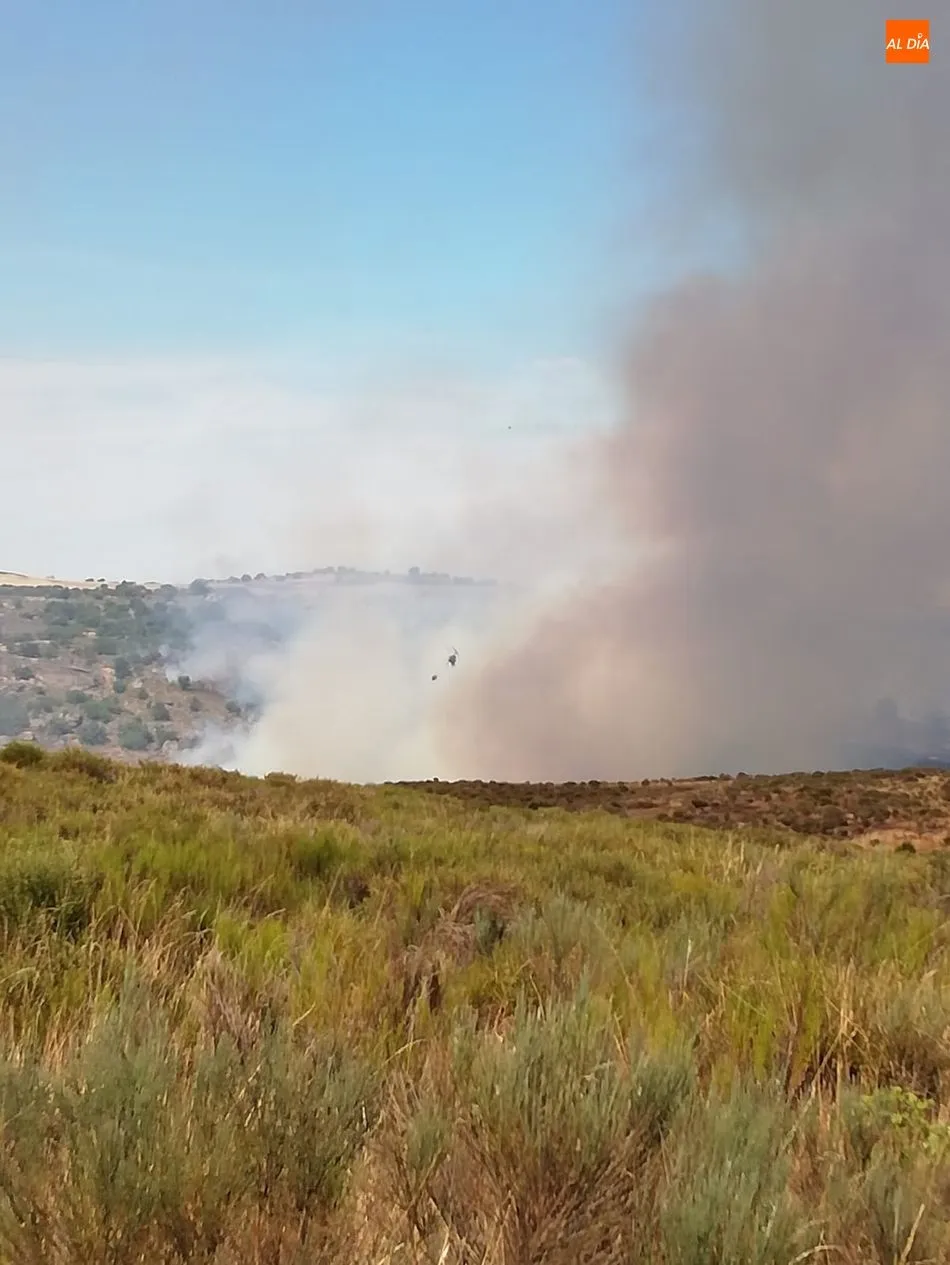 Foto 4 - Controlado el incendio forestal de Saldeana y Barruecopardo que ha calcinado unas 170 hect&aacute;reas  