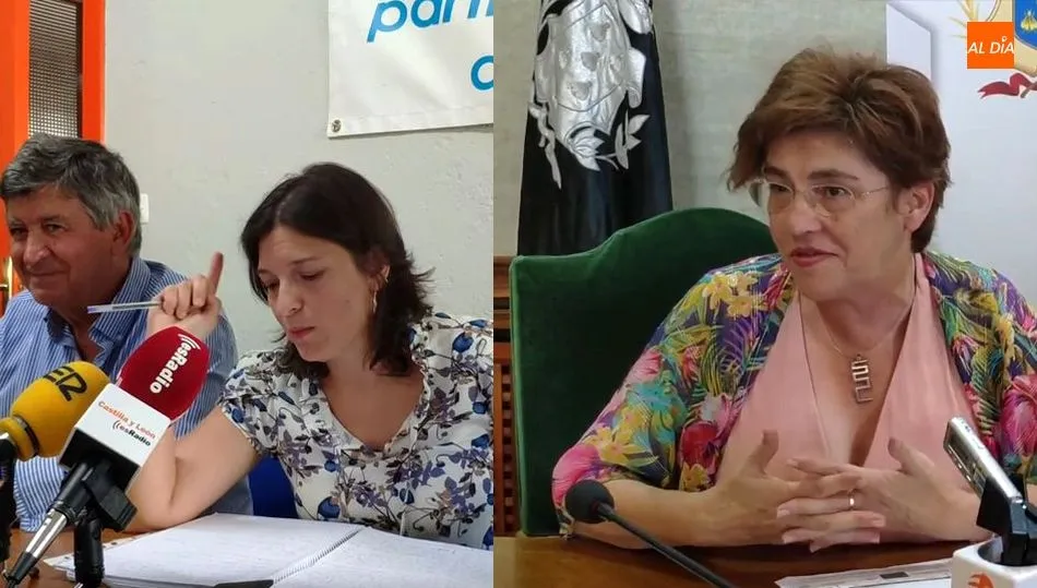 De i. a d. Victoria Mateos, responsable de Medio Ambiente en la anterior legislatura y Elena Martín, alcaldesa de Béjar