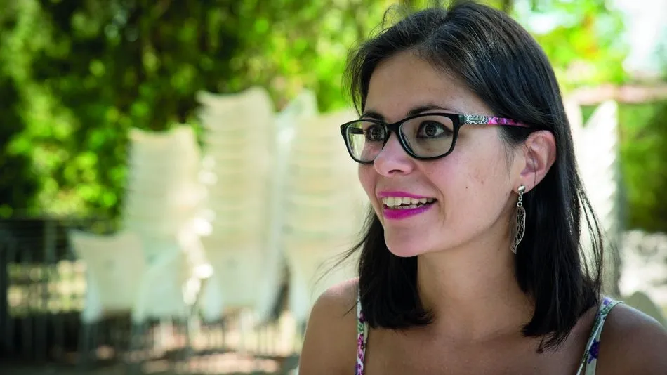 Celia Corral Cañas, en una entrevista para SALAMANCA AL DÍA en el Parque de los Jesuitas | Fotos: Carmen Borrego