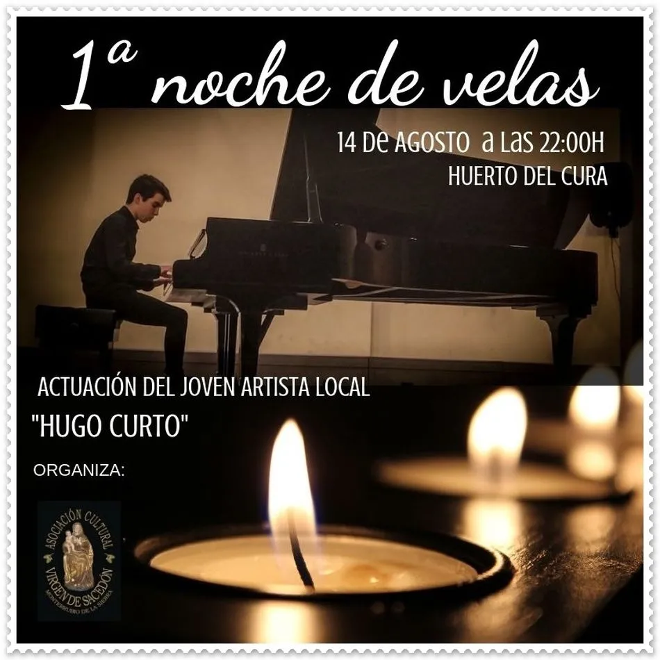 Foto 2 - El joven pianista Hugo Curto ameniza la primera Noche de Velas de Monterrubio de la Sierra