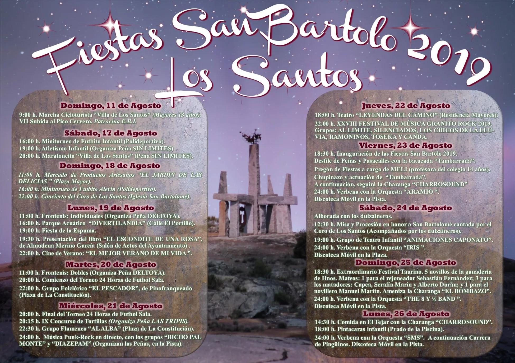 Foto 2 - Programaci&oacute;n de las fiestas de San Bartolo en Los Santos