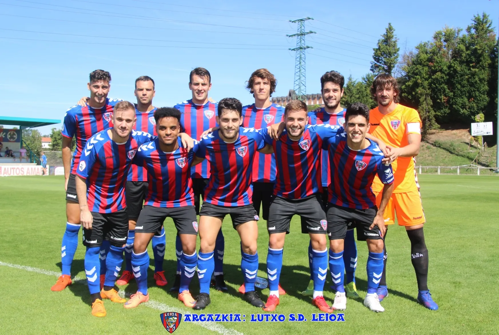 Once titular del Leioa en un partido de pretemporada / Leioa