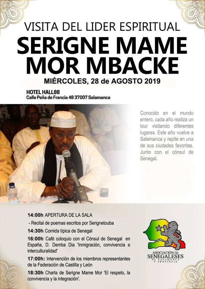 Foto 2 - El l&iacute;der espiritual Serigne Mame Mor Mback&eacute; participar&aacute; en una jornada de cultura senegalesa&nbsp;&nbsp;