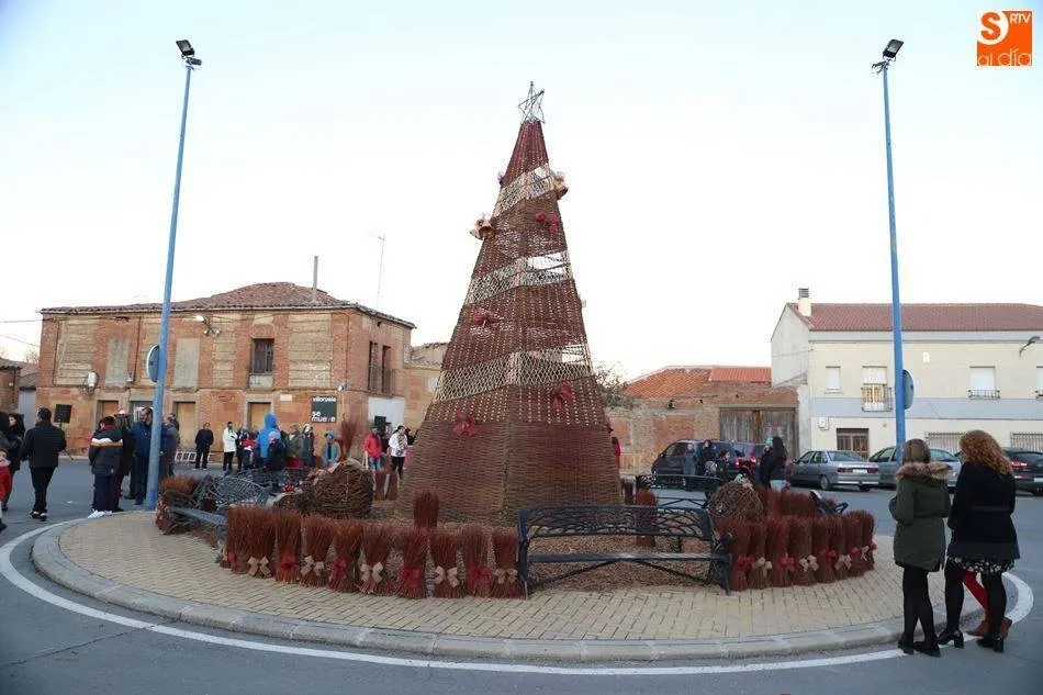 Árbol de Navidad de hace dos años, construido con mimbre