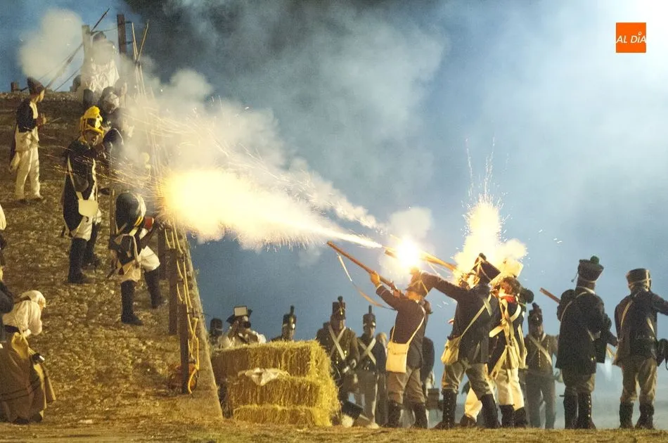 En plena recreación de la batalla | Fotos Adrián Martín