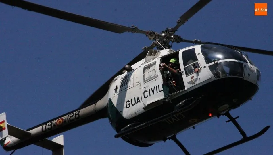 Helicóptero de la Guardia Civil en una intervención en la provincia de Salamanca