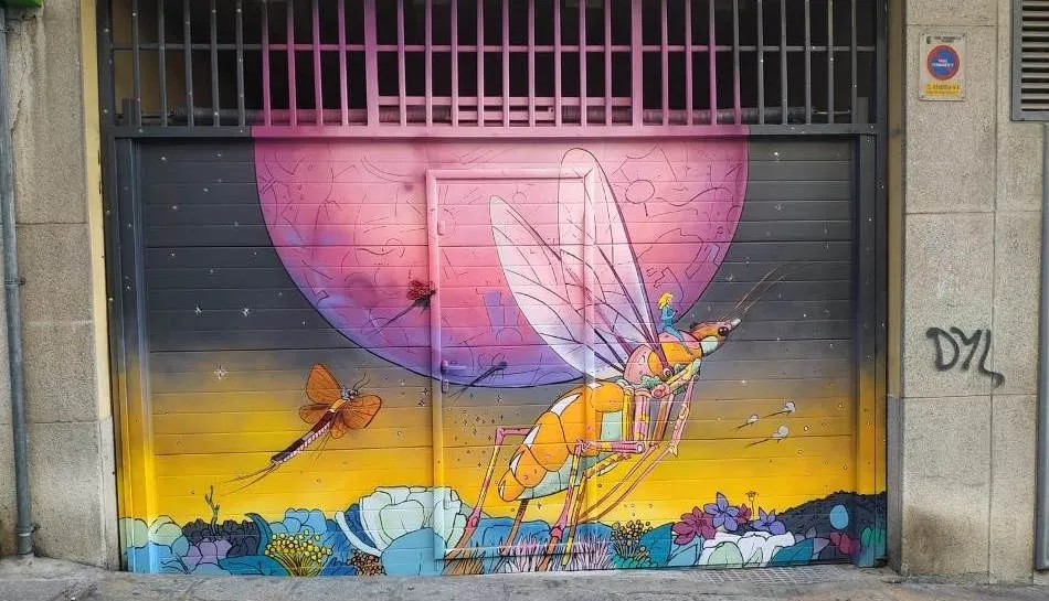 Grafiti de Daniel Martín en la calle Asadería