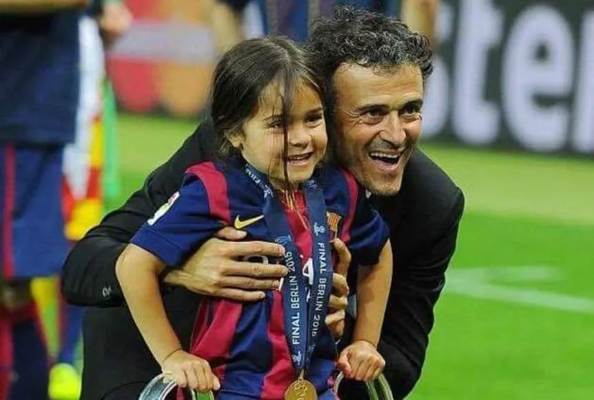 Luis Enrique con su hija Xana