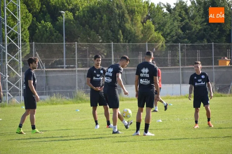 Góngora durante el entrenamiento de esta mañana / Pedro Zaballos