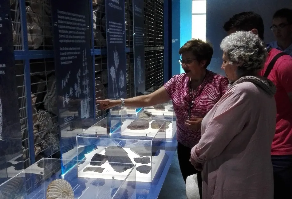 Foto 3 - Encarnaci&oacute;n P&eacute;rez recorre el Centro de Interpretaci&oacute;n de los Mares Antiguos  